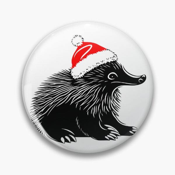 Item preview, Echidna in Christmas Hat designed and sold by JollyCritters.