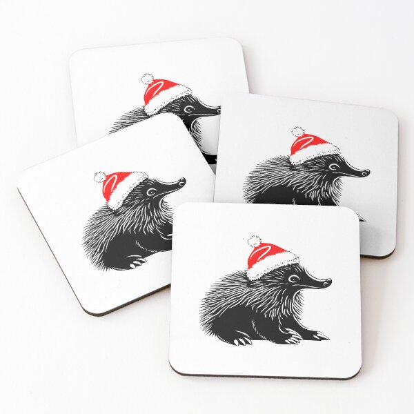Item preview, Echidna in Christmas Hat designed and sold by JollyCritters.