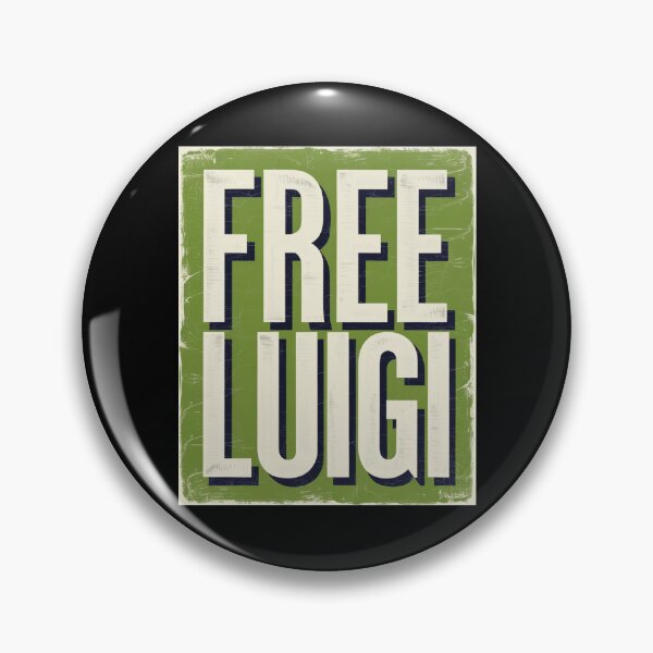 Aperçu de l'œuvre Vert authentique, tendance en détresse «FREE LUIGI» (Mangione) créée et vendue par Mr-Right-On.