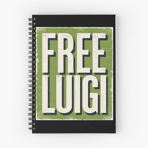 Aperçu de l'œuvre Vert authentique, tendance en détresse «FREE LUIGI» (Mangione) créée et vendue par Mr-Right-On.