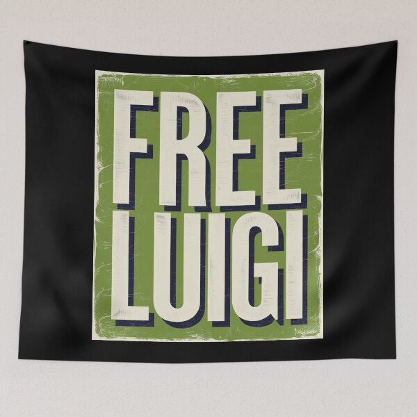 Item preview, Authentic Green, Distressed Trending “FREE LUIGI” (Mangione) designed and sold by Mr-Right-On.