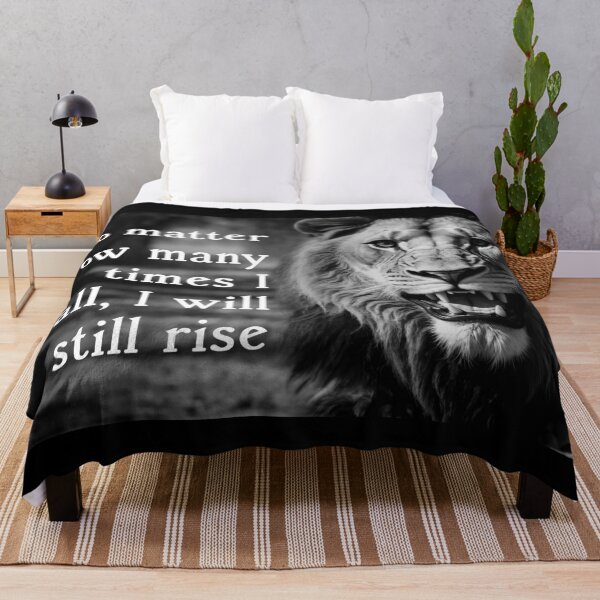 Item preview, Lion - Quote Poster - No matter how many times I fall, I will still rise designed and sold by trucomanx.