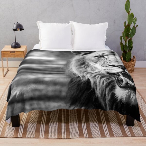 Item preview, Close-up of the lion's face - Lion King Look - gray scale designed and sold by trucomanx.