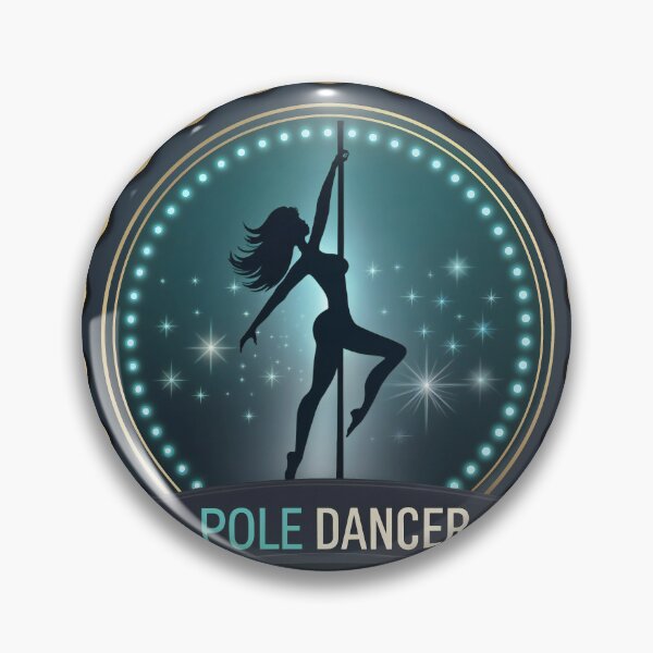 Item preview, Stylized Emblem Featuring Pole Dancer Silhouette and Ribbon Banner designed and sold by Creative88Art.