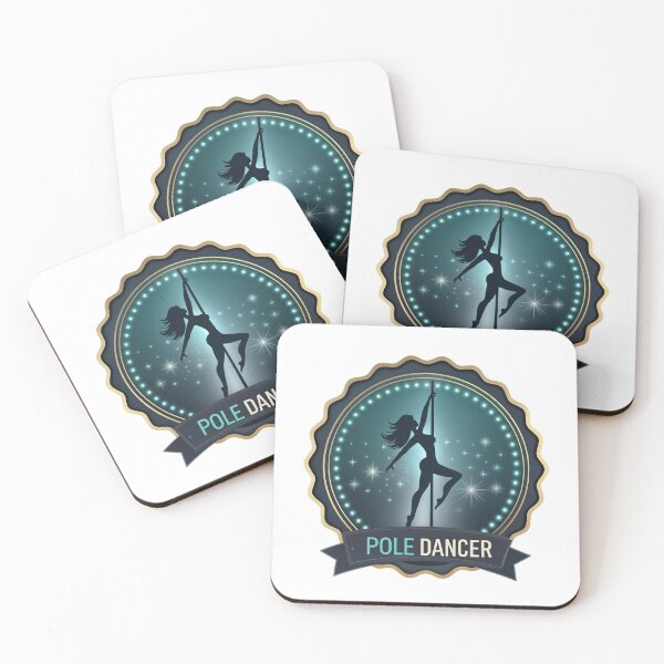 Item preview, Stylized Emblem Featuring Pole Dancer Silhouette and Ribbon Banner designed and sold by Creative88Art.