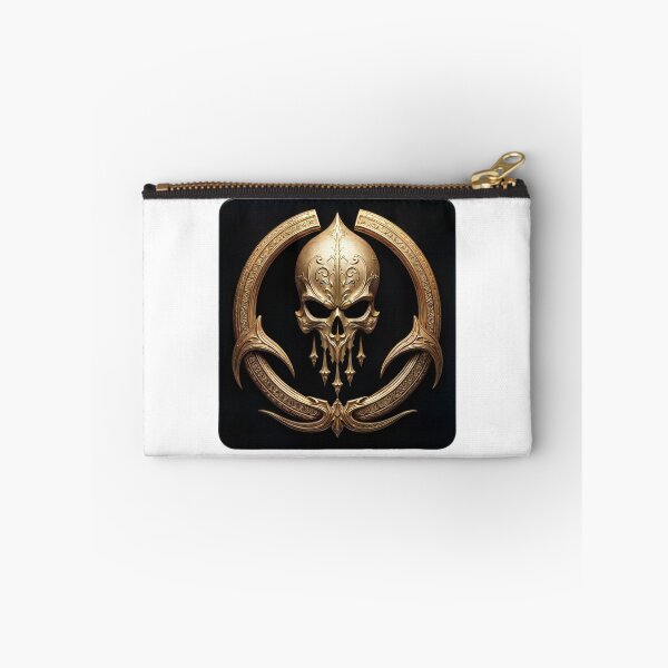 Item preview, Intricately Designed Golden Skull Emblem with Ornate Patterns designed and sold by Creative88Art.