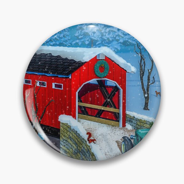 Item preview, Christmas Meeting at the Covered Bridge designed and sold by kenmo.