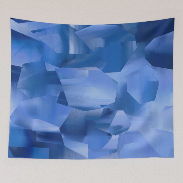 Item preview, Abstract Serene Blue Fractals - Minimalist Digital Artwork designed and sold by velvetearth.