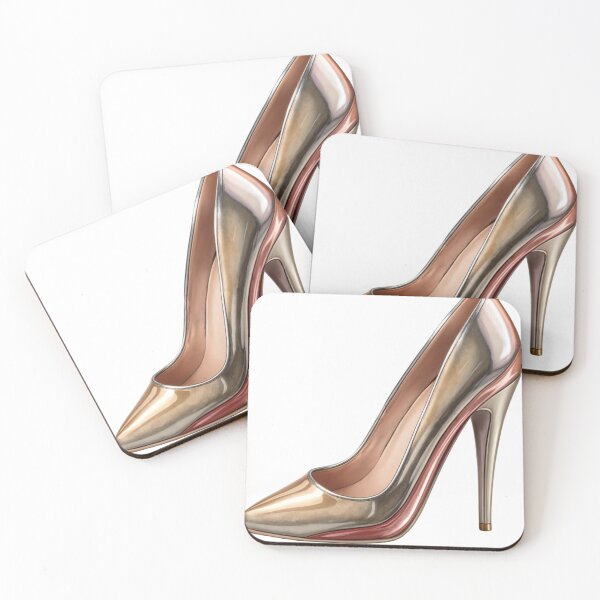 Item preview, Metallic High Heeled Shoe with Gold and Rose Gold Gradient designed and sold by Creative88Art.
