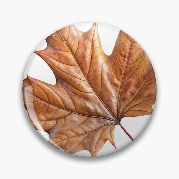 Item preview, Detailed Maple Leaf with Autumnal Brown Color on Plain Background designed and sold by Creative88Art.
