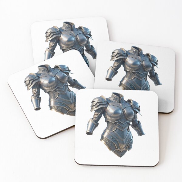 Item preview, Intricately Designed Medieval Armor Against Black Background designed and sold by Creative88Art.