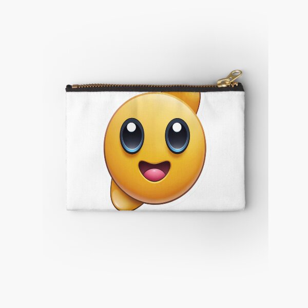 Item preview, Bright Yellow Smiling Emoji with Glossy Eyes on Black Background designed and sold by Creative88Art.