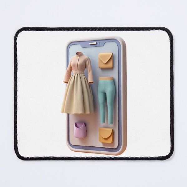 Item preview, 3D Illustration of Smartphone with Virtual Shopping Interface designed and sold by Creative88Art.