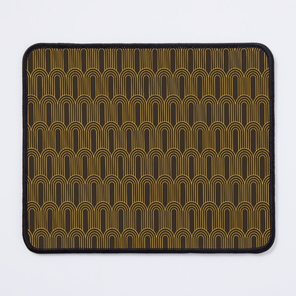 Item preview, Art Deco Pattern 14 - Vivid Gamboge on Deco Black designed and sold by elektronen.