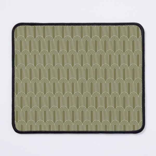 Item preview, Art Deco Pattern 14 - White on Camouflage Green designed and sold by elektronen.