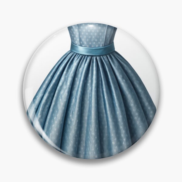 Item preview, Vintage Blue Polka Dot Dress with Fitted Bodice and Flared Skirt designed and sold by Creative88Art.