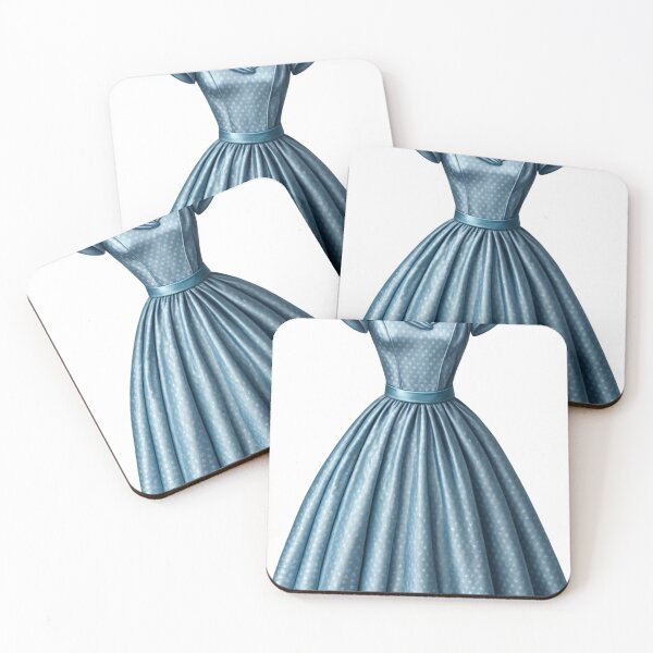 Item preview, Vintage Blue Polka Dot Dress with Fitted Bodice and Flared Skirt designed and sold by Creative88Art.
