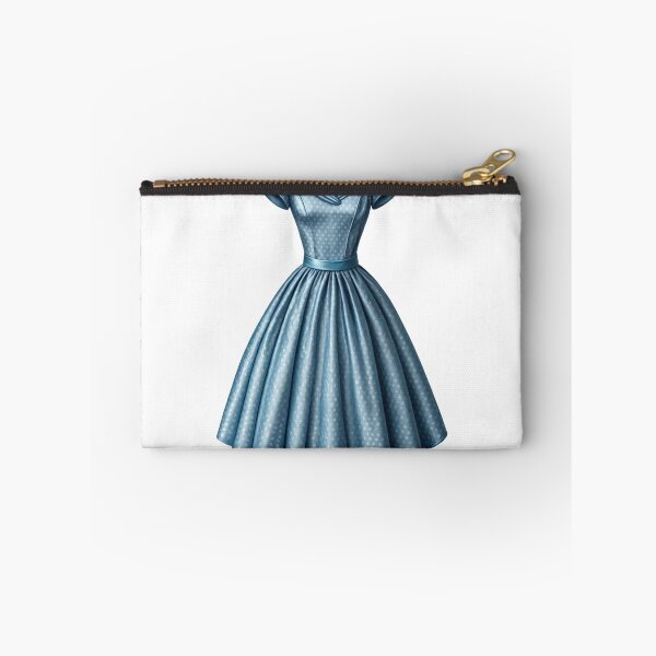 Item preview, Vintage Blue Polka Dot Dress with Fitted Bodice and Flared Skirt designed and sold by Creative88Art.