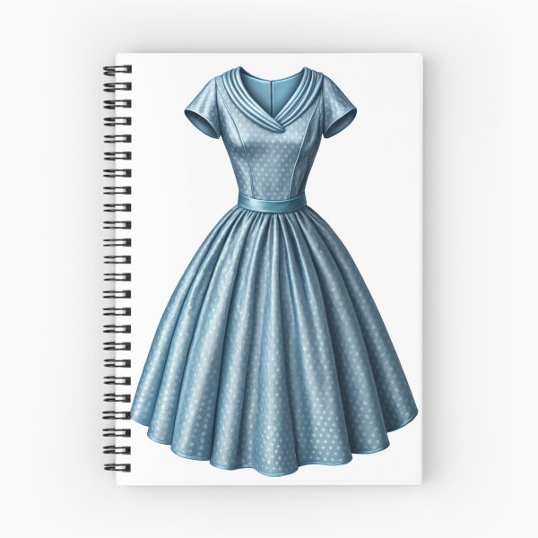 Item preview, Vintage Blue Polka Dot Dress with Fitted Bodice and Flared Skirt designed and sold by Creative88Art.