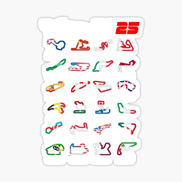 Item preview, Calendar Formula race cars 2025 circuits colors designed and sold by ideasfinder.