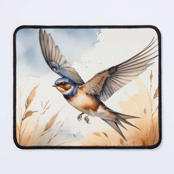 Item preview, Swift Barn Swallow Watercolor Flight designed and sold by WaterBirdArt.
