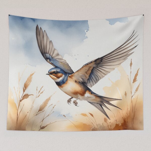 Item preview, Swift Barn Swallow Watercolor Flight designed and sold by WaterBirdArt.