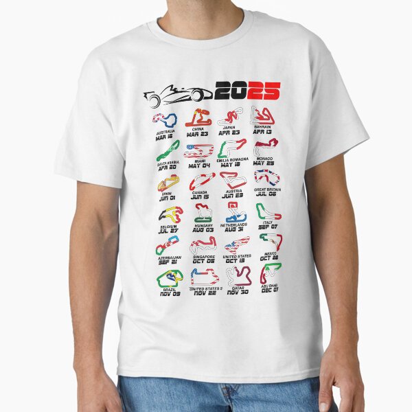 Item preview, Calendar Formula race cars 2025 circuits colors white designed and sold by ideasfinder.