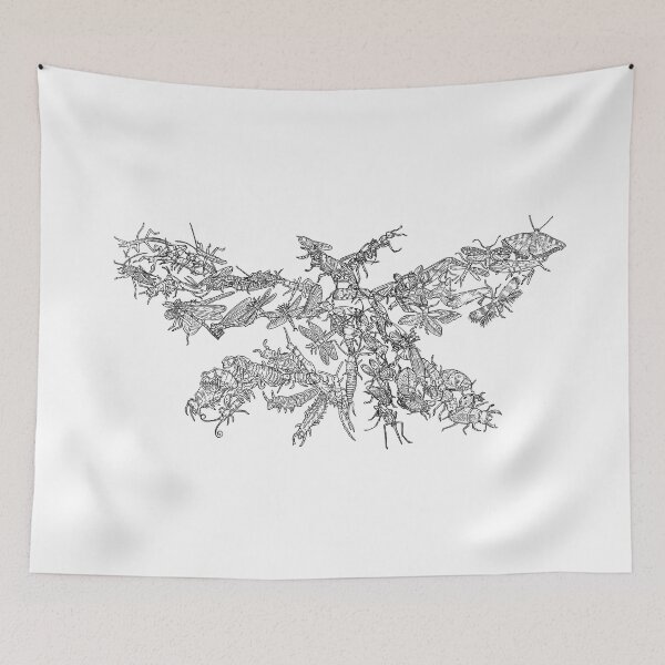 Item preview, Hexapoda - Insects - Black and White - Evolution designed and sold by EvolutionPoster.