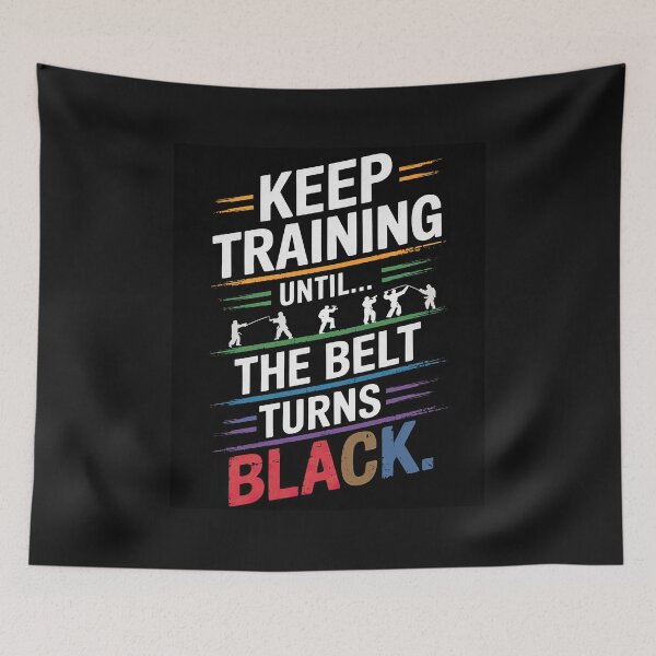 Item preview, Karate Gifts Keep Training Until The Belt Turns Black designed and sold by yamegift.