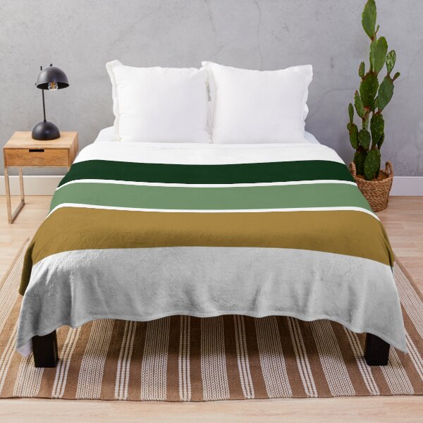 Item preview, Three Classic Stripes - Forest greens and brown designed and sold by AbstractIdeas.