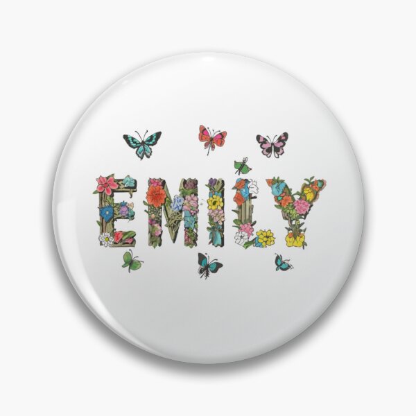 Item preview, emily flowers typography name with butterflies designed and sold by bukajart.