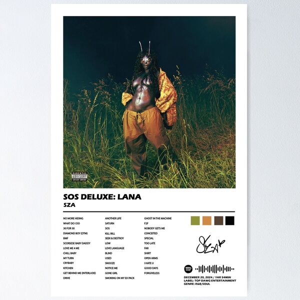 Item preview, SZA "SOS Deluxe: LANA" Album Cover Art designed and sold by EPcreates.