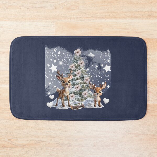 Item preview, Two deer and a flowering fir tree designed and sold by Topmel.