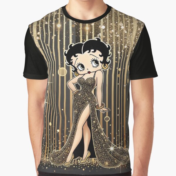 Artikel-Vorschau von Betty Boop: Goldene Nachteleganz, designt und verkauft von LyssasMindArt.