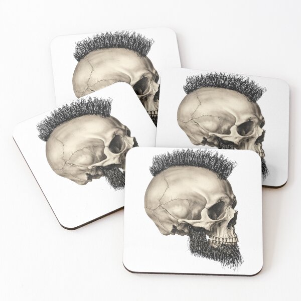 Item preview, Skull with Mohawk and beard designed and sold by CruzCore.