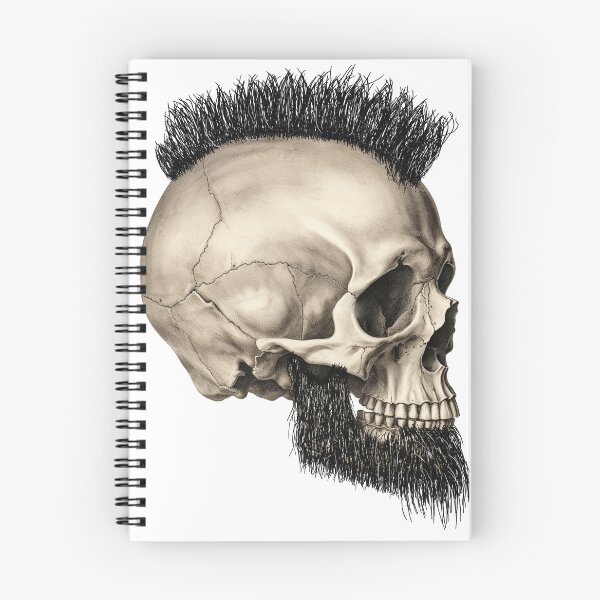 Item preview, Skull with Mohawk and beard designed and sold by CruzCore.