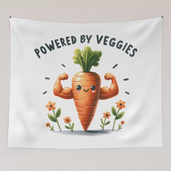 Item preview, Powered by Veggies designed and sold by My Joyful Charm Store.
