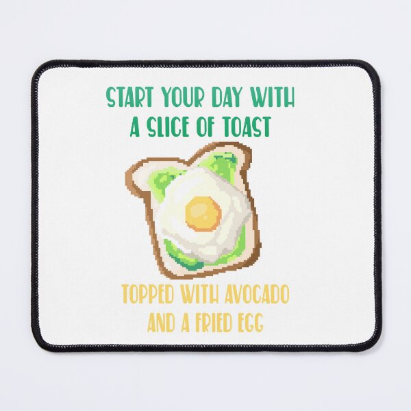 Item preview, Pixel art of avocado with fried egg and toast start your day designed and sold by ZerpaGiovanna.