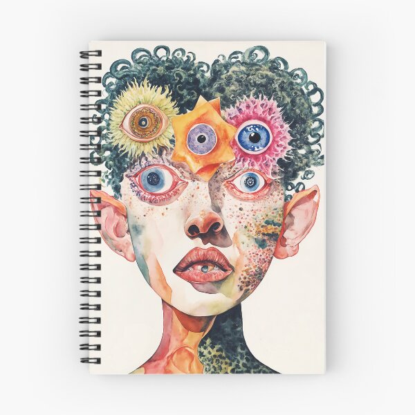 Item preview, Distorted Watercolor Illustration with Hyper-Surreal Bodies and Popping Eyes designed and sold by soulfulpalette.