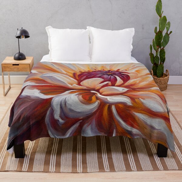 Item preview, Dahlia Beauty Impasto Floral Painting designed and sold by Glimmersmith.