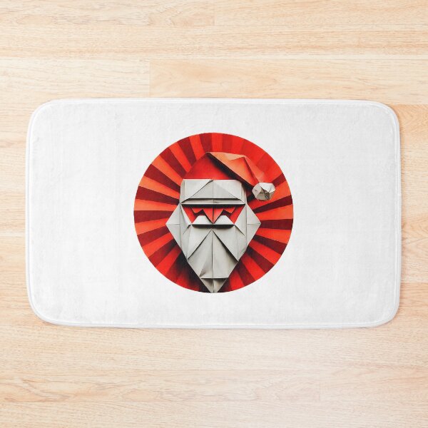 Item preview, Santa Origami Art , Unique Holiday , Festive Christmas Graphic, Vintage Style Santa , Casual Christmas designed and sold by Indyadizine.