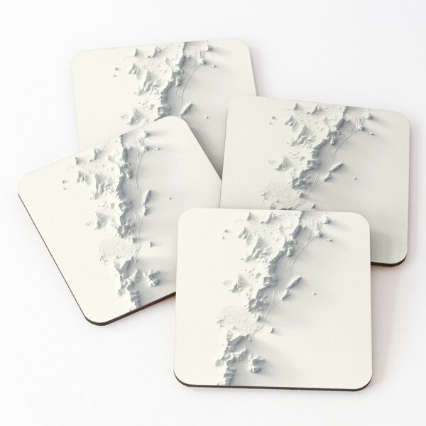 Item preview, Florianopolis, Santa Catarina, Brazil Shaded Relief Map designed and sold by ThinkAboutMaps.