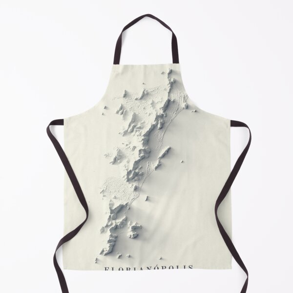 Item preview, Florianopolis, Santa Catarina, Brazil Shaded Relief Map designed and sold by ThinkAboutMaps.