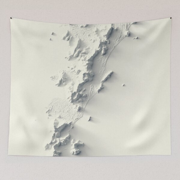 Item preview, Florianopolis, Santa Catarina, Brazil Shaded Relief Map designed and sold by ThinkAboutMaps.