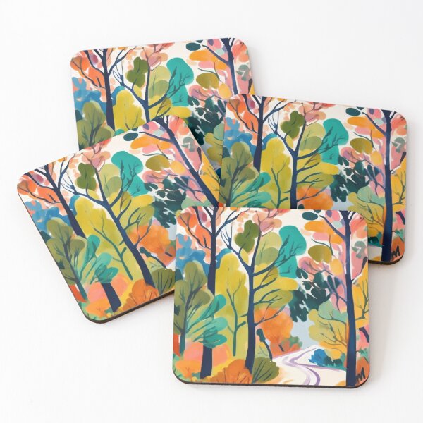 Item preview, Road In The Woods, colorful landscape designed and sold by PalmitoDecor.