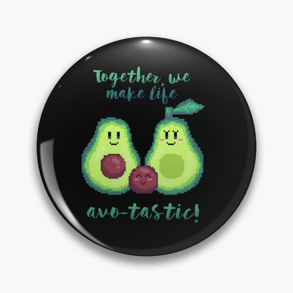 Item preview, pixel art together, we make life avo-tastic! avocado kawaii family designed and sold by ZerpaGiovanna.