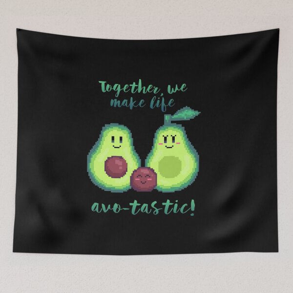 Item preview, pixel art together, we make life avo-tastic! avocado kawaii family designed and sold by ZerpaGiovanna.