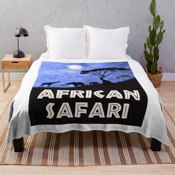 Item preview, Night Safari Silhouette – Elephants, Giraffes & African Moonlight designed and sold by Fredster1966.