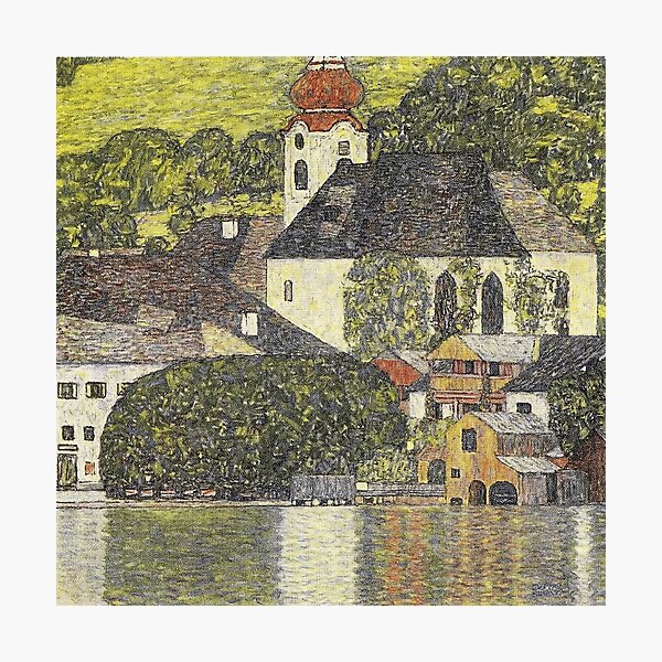 Item preview, Gustav Klimt - Église d'Unterach sur l'Attersee designed and sold by irynaartbyim.