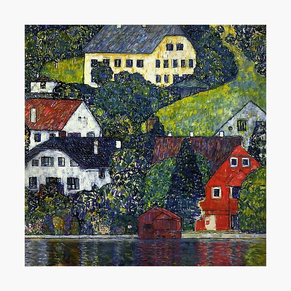 Item preview, Gustav Klimt - Maisons à Unterach sur l'Attersee designed and sold by irynaartbyim.